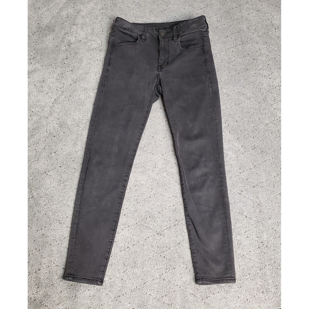 American Eagle Jeans Womens 6S Black Hi Rise Jegging Next Level Stretch Denim‎